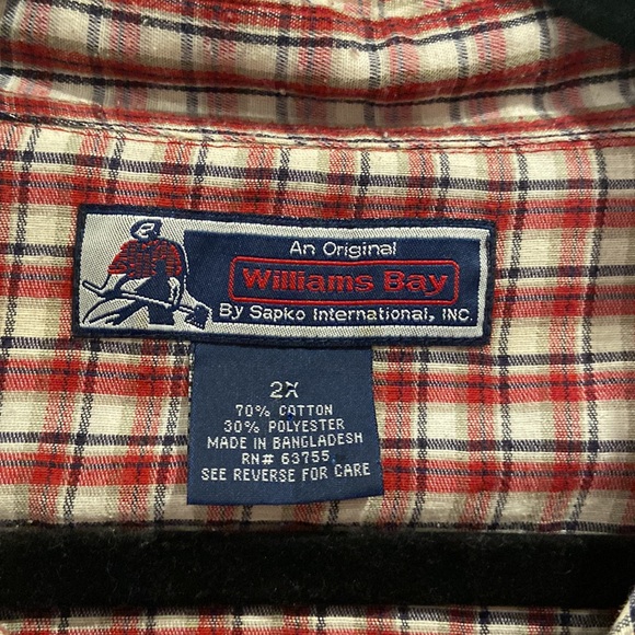 2X An original William Bay by Sapko International, INC short sleeve pearl snap - Picture 2 of 6